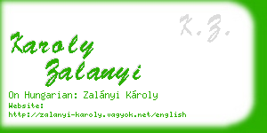 karoly zalanyi business card