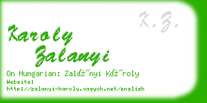 karoly zalanyi business card